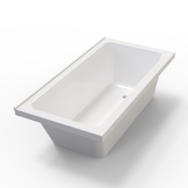 Baignoire Autoportante Design Contemporain Acrylique Blanc Brillant AB1677