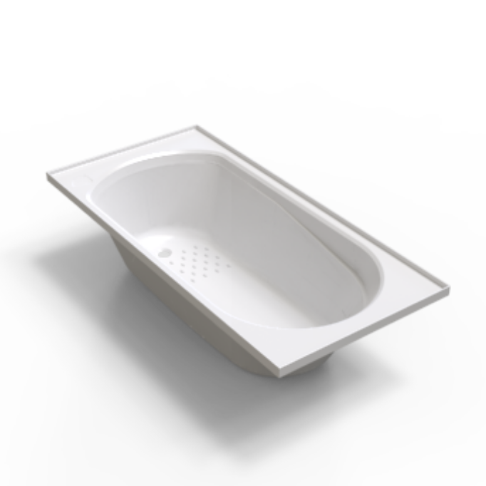 Baignoire Autoportante Design Contemporain Acrylique Blanc Brillant AB1657