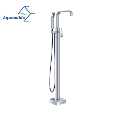 Robinet de douche de remplissage de baignoire de salle de bains monté au sol des États-Unis, robinet de baignoire en laiton à poignée unique