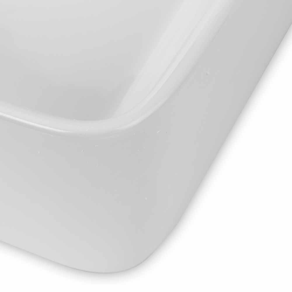 Évier/bassin de salle de bains de comptoir blanc en céramique de porcelaine réfractaire d'hôtel de fabrication professionnelle